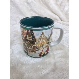 Vintage Wittys‎ Designs 1986 Christmas Village Santa Claus Bakery Mug